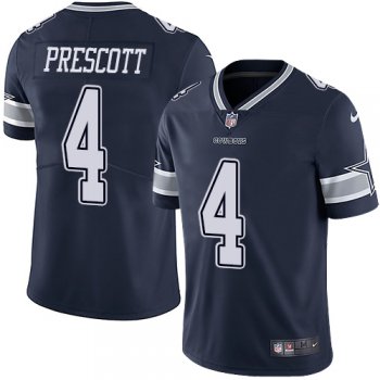 Nike Dallas Cowboys #4 Dak Prescott Navy Blue Team Color Men's Stitched NFL Vapor Untouchable Limited Jersey