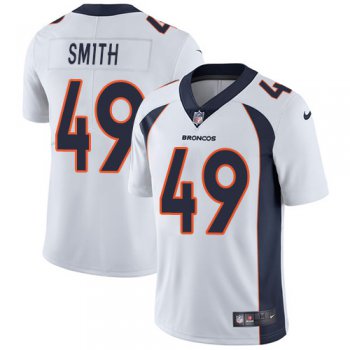Nike Denver Broncos #49 Dennis Smith White Men's Stitched NFL Vapor Untouchable Limited Jersey