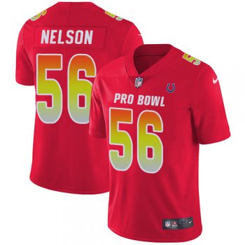 Nike Indianapolis Colts #56 Quenton Nelson Red Men's Stitched NFL Limited AFC 2019 Pro Bowl Jersey