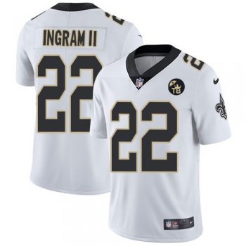 Nike New Orleans Saints #22 Mark Ingram II White With Tom Benson Patch Vapor Untouchable Limited Jersey