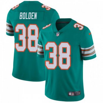 Men's Miami Dolphins #38 Brandon Bolden Nike Limited Alternate Vapor Untouchable Aqua Jersey