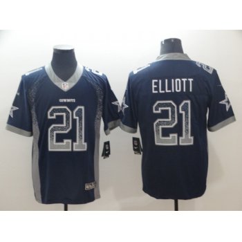 Nike Cowboys #21 Brice Elliott Navy Blue Team Color Men's Stitched NFL Limited Jersey