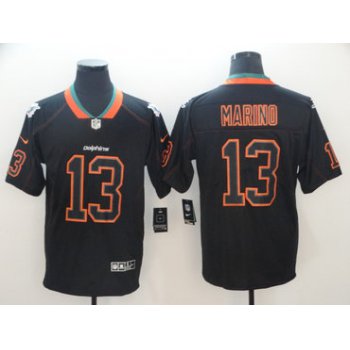 Nike Miami Dolphins #13 Dan Marino Black Shadow Legend Limited Jersey