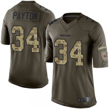 Bears #34 Walter Payton Green Men's Stitched Football Limited 2015 Salute to Service Jersey