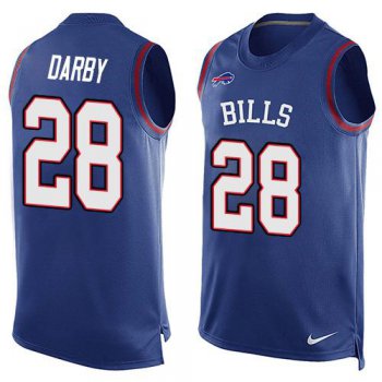 Men's Buffalo Bills #28 Ronald Darby Royal Blue Hot Pressing Player Name & Number Nike NFL Tank Top Jersey