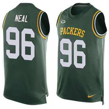 Men's Green Bay Packers #96 Mike Neal Green Hot Pressing Player Name & Number Nike NFL Tank Top Jersey