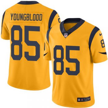 Men's Nike Rams 85 Jack Youngblood Gold Color Rush Limited Jersey