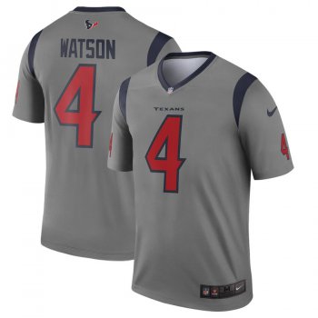 Nike Houston Texans 4 Deshaun Watson Gray Inverted Legend Jersey