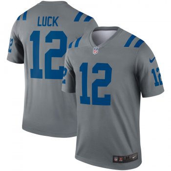 Nike Indianapolis Colts 12 Andrew Luck Gray Inverted Legend Jersey