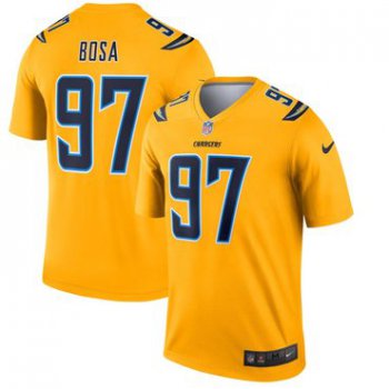 Nike Los Angeles Chargers 97 Joey Bosa Gold Inverted Legend Jersey