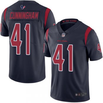 Texans #41 Zach Cunningham Navy Blue Men's Stitched Football Limited Rush Jersey