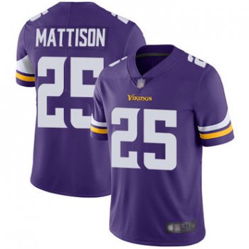 Vikings #25 Alexander Mattison Purple Team Color Men's Stitched Football Vapor Untouchable Limited Jersey