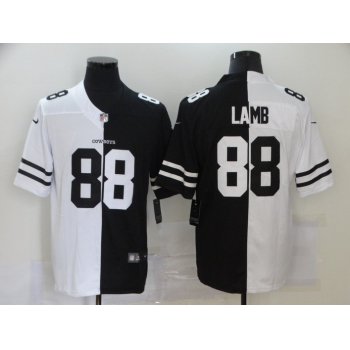 Men's Dallas Cowboys #88 CeeDee Lamb White Black Peaceful Coexisting 2020 Vapor Untouchable Stitched NFL Nike Limited Jersey
