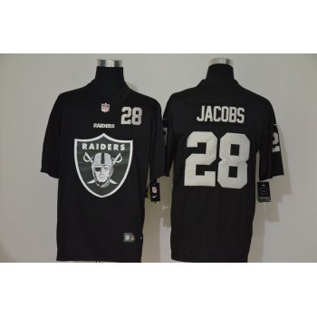 Men's Las Vegas Raiders #28 Josh Jacobs Black 2020 Big Logo Number Vapor Untouchable Stitched NFL Nike Fashion Limited Jersey