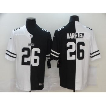 Men's New York Giants #26 Saquon Barkley White Black Peaceful Coexisting 2020 Vapor Untouchable Stitched NFL Nike Limited Jersey