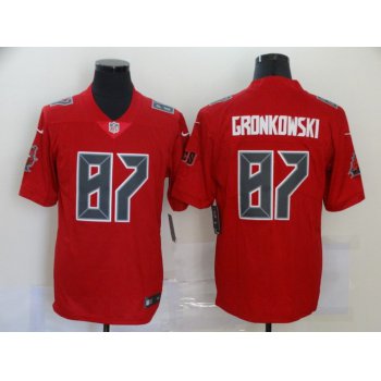 Men's Tampa Bay Buccaneers #87 Rob Gronkowski Red 2020 Color Rush Fashion NFL Nike Limited Jersey