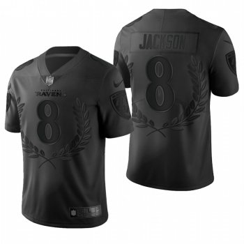 Nike Baltimore Ravens #8 Lamar Jackson Black Commemorative Edition Vapor Untouchable Limited Jersey