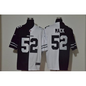 Men's Chicago Bears #52 Khalil Mack Black White Peaceful Coexisting 2020 Vapor Untouchable Stitched NFL Nike Limited Jersey