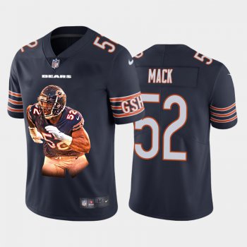 Men's Chicago Bears #52 Khalil Mack Navy Blue Player Portrait Edition 2020 Vapor Untouchable Stitched NFL Nike Limited Jersey