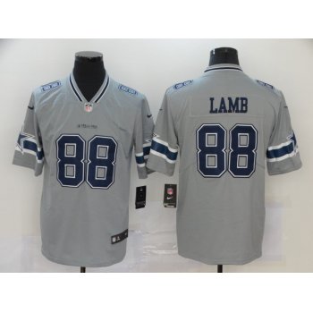 Men's Dallas Cowboys #88 CeeDee Lamb Grey 2020 Inverted Legend Stitched NFL Nike Limited Jersey
