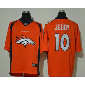 Men's Denver Broncos #10 Jerry Jeudy Orange 2020 Big Logo Vapor Untouchable Stitched NFL Nike Fashion Limited Jersey