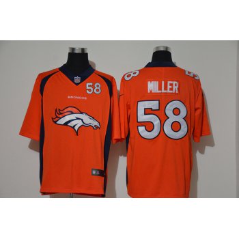 Men's Denver Broncos #58 Von Miller Orange 2020 Big Logo Number Vapor Untouchable Stitched NFL Nike Fashion Limited Jersey