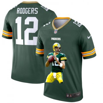 Men's Green Bay Packers #12 Aaron Rodgers Green Player Portrait Edition 2020 Vapor Untouchable Stitched NFL Nike Limited Jersey
