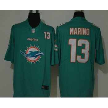 Men's Miami Dolphins #13 Dan Marino Green 2020 Big Logo Number Vapor Untouchable Stitched NFL Nike Fashion Limited Jersey