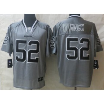 Nike Oakland Raiders #52 Khalil Mack Lights Out Gray Elite Jersey