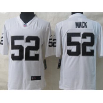 Nike Oakland Raiders #52 Khalil Mack White Limited Jersey