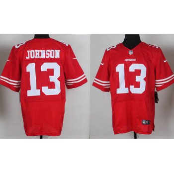Nike San Francisco 49ers #13 Steve Johnson Red Elite Jersey