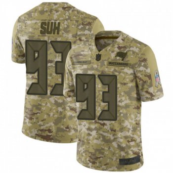 Nike Tampa Bay Buccaneers #93 Ndamukong Suh Men's Limited 2018 Salute to Service Camo Jersey