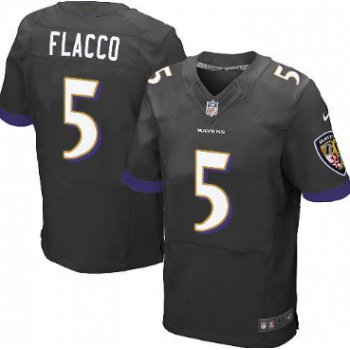 Nike Baltimore Ravens #5 Joe Flacco 2013 Black Elite Jersey