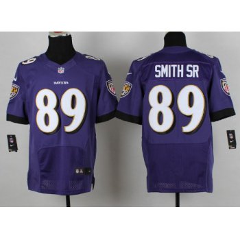Nike Baltimore Ravens #89 Steve Smith Sr 2013 Purple Elite Jersey