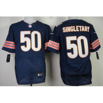 Nike Chicago Bears #50 Mike Singletary Blue Elite Jersey