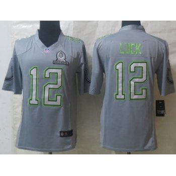 Nike Indianapolis Colts #12 Andrew Luck 2014 Pro Bowl Gray Jersey