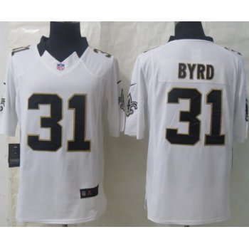 Nike New Orleans Saints #31 Jairus Byrd White Limited Jersey