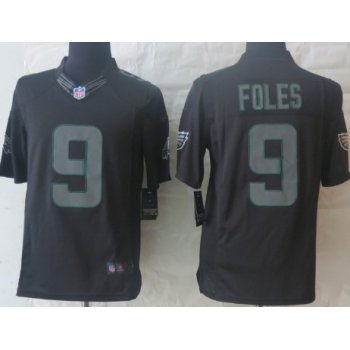 Nike Philadelphia Eagles #9 Nick Foles Black Impact Limited Jersey