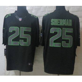 Nike Seattle Seahawks #25 Richard Sherman Black Impact Limited Jersey