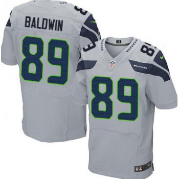 Nike Seattle Seahawks #89 Doug Baldwin Gray Elite Jersey