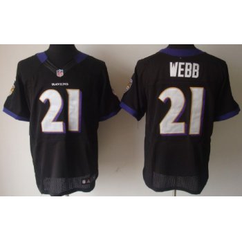 Nike Baltimore Ravens #21 Lardarius Webb Black Elite Jersey