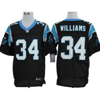 Nike Carolina Panthers #34 DeAngelo Williams Black Elite Jersey