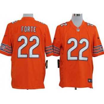 Nike Chicago Bears #22 Matt Forte Orange Game Jersey