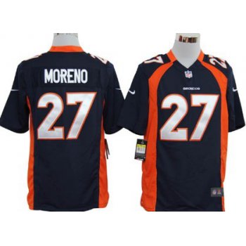 Nike Denver Broncos #27 Knowshon Moreno Blue Game Jersey