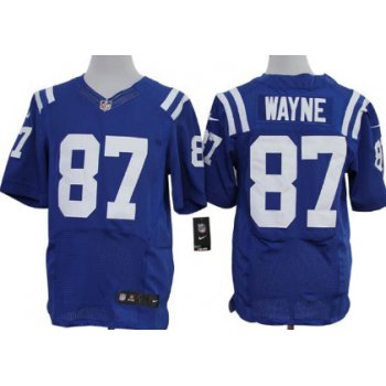 Nike Indianapolis Colts #87 Reggie Wayne Blue Elite Jersey