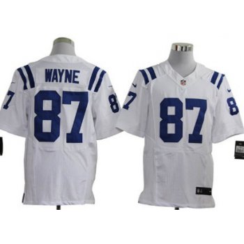 Nike Indianapolis Colts #87 Reggie Wayne White Elite Jersey