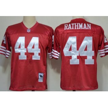 San Francisco 49ers #44 Tom Rathman Red Throwback Jersey