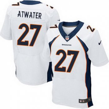Men's Denver Broncos #27 Steve Atwater White Retired Player NFL Nike Elite Jersey