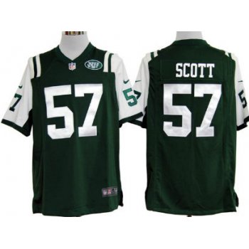 Nike New York Jets #57 Bart Scott Green Game Jersey