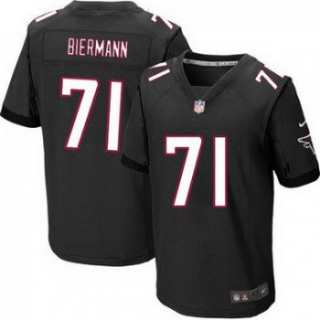 Men's Atlanta Falcons #71 Kroy Biermann Black Alternate NFL Nike Elite Jersey